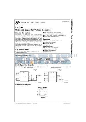 LM3350MM datasheet - Switched Capacitor Voltage Converter