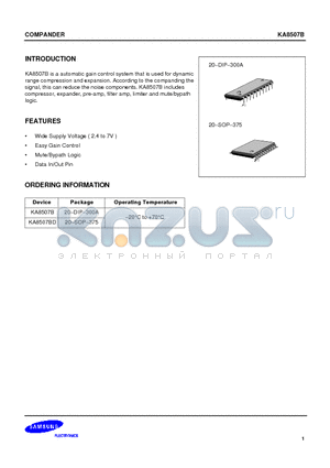 KA8507B datasheet - COMPANDER