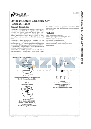 LM336-2.5V datasheet - Reference Diode