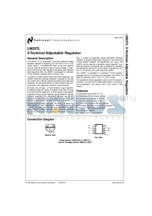 LM337LZ datasheet - 3-Terminal Adjustable Regulator