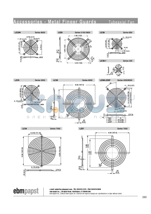 LZ26 datasheet - METAL FINGER GUARDS