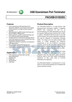 PACUSB-D1Y5R datasheet - USB Downstream Port Terminator