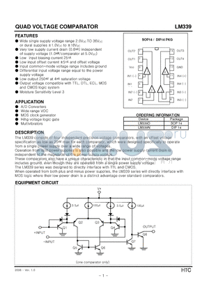 LM339_08 datasheet - QUAD VOLTAGE COMPARATOR