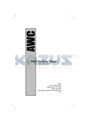 PAK-VA datasheet - 310 Ivy Glen Court