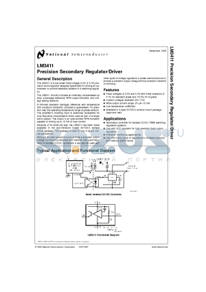 LM3411AM5-3.3 datasheet - Precision Secondary Regulator/Driver