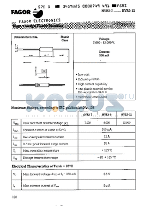 HVR3-9 datasheet - Voltage 7,000 - 12,000V Current 350 mA
