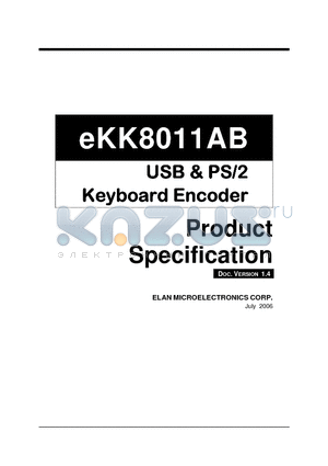 EM78M611 datasheet - USB & PS/2 Keyboard Encoder