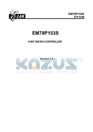 EM78P153NP datasheet - 8-BIT MICRO-CONTROLLER