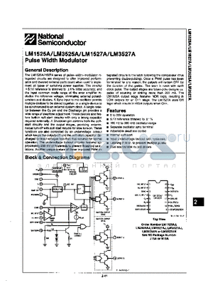 LM3525A datasheet - PULSE WIDTH MODULATOR