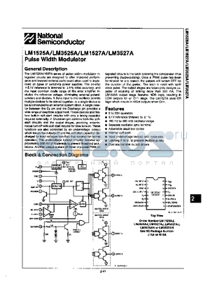 LM3525AJ datasheet - PULSE WIDTH MODULATOR