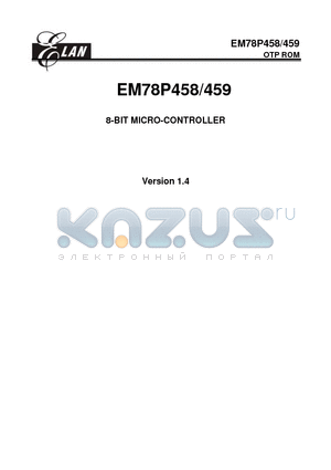 EM78P459 datasheet - 8-BIT MICRO-CONTROLLER