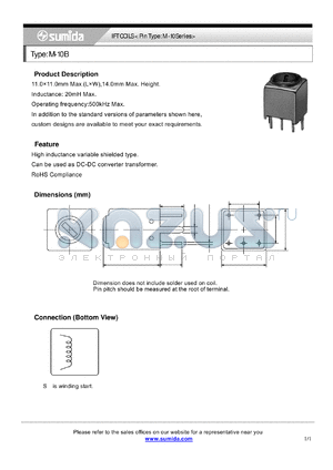 M-10B datasheet - IFT COILS