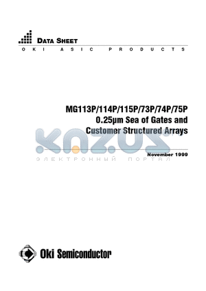 MG73P datasheet - 0.25lm Sea of Gates and Customer Structured Arrays