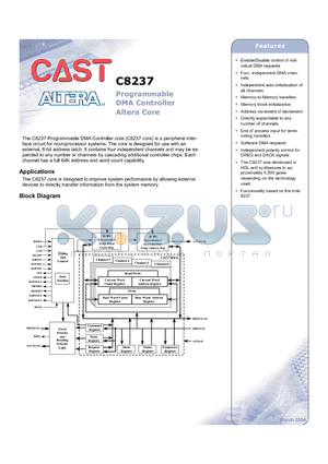 M-CAS-C8237 datasheet - PROGRAMMABLE DMA CONTROLLER ALTERA CORE