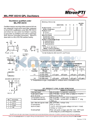 M55310/30-B11C datasheet - QPL Oscillators