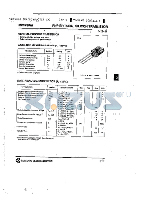 MPS2907 datasheet - PNP (GENERAL PURPOSE TRANSISTOR)