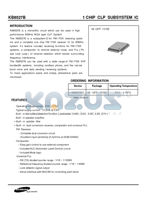 KB8527 datasheet - 1 CHIP CLP SUBSYSTEM IC