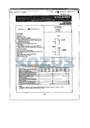 M100 datasheet - MINIATURE PLASTIC SILICON RECTIFIER