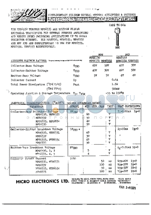 MPS6530 datasheet - COMPLEMENTARY SILICON GENERAL PURPOSE AMPLIFIERS & SWITCHES