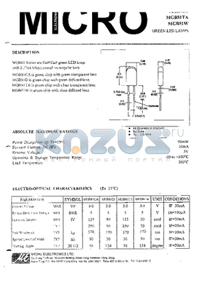 MGB81TA datasheet - GREEN LED LAMPS