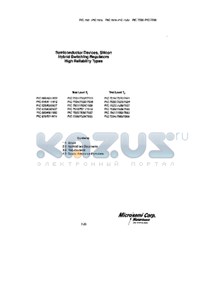 PIC627 datasheet - Semiconductor Devices, Silicon hybrid Switching Regulators High Reliability Types