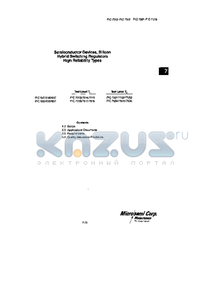 PIC7513 datasheet - Semiconductor Devices, Silicon hybrid Switching Regulators High Reliability Types