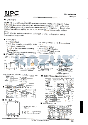 M1108 datasheet - Melody IC