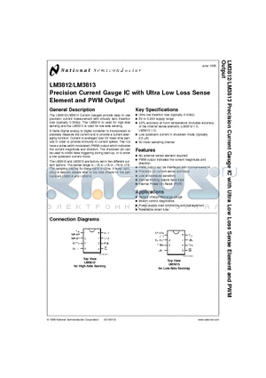 LM3812 datasheet - Precision Current Gauge IC with Ultra Low Loss Sense Element and PWM Output