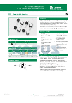 QXX12LH2 datasheet - 12 Amp bi-directional solid state switch series is designed for AC switching