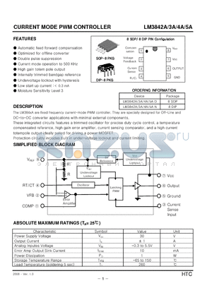 LM3842A_08 datasheet - CURRENT MODE PWM CONTROLLER