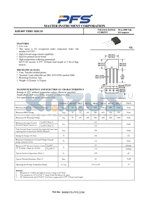 KBL005_1 datasheet - High forward surge current capability