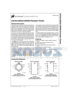 LM3905 datasheet - Precision Timers