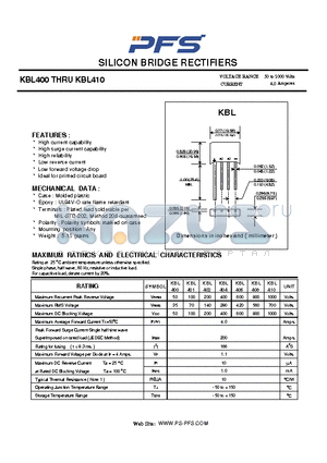 KBL402 datasheet - High current capability