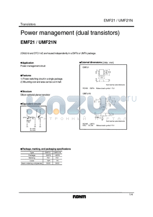 EMF21 datasheet - Power management (dual transistors)