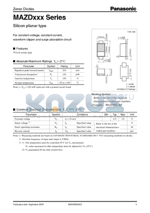 MAZD220 datasheet - Silicon planar type