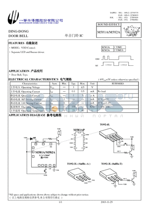 M582A datasheet - M581A