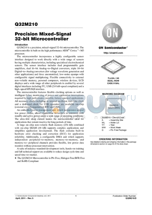 Q32M210F08ALNA datasheet - Precision Mixed-Signal 32-bit Microcontroller SPI/SQI interface.