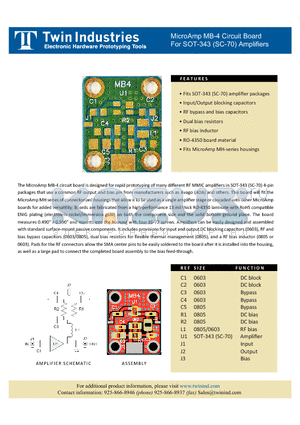 MB-4 datasheet - Fits SOT-343 (SC-70) amplifier packages