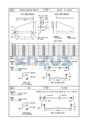 MB-450 datasheet - CHASSIS MOUNTING BRACKET