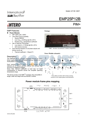 EMP25E12D datasheet - NPT IGBTs 25A, 1200V