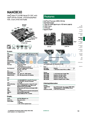 NANO830VPGGA-D2550 datasheet - 6 USB 2.0 ports