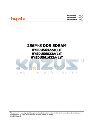 HY5DU561622ALT-L datasheet - 256M-S DDR SDRAM