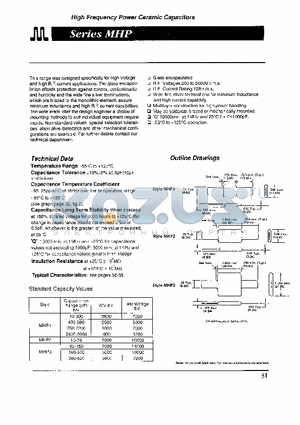 MPVS81AW201BL datasheet - High Frequency Power Ceramic Capacitors