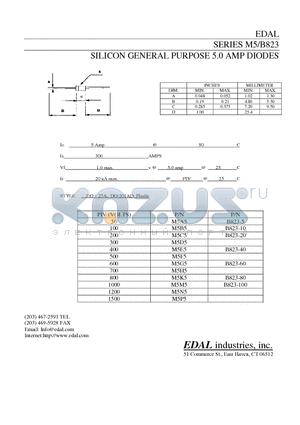 M5A5 datasheet - SILICON GENERAL PURPOSE 5.0 AMP DIODES