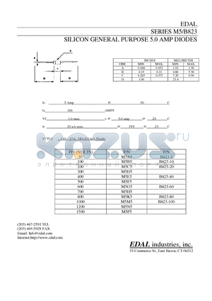 M5C5 datasheet - SILICON GENERAL PURPOSE 5.0 AMP DIODES