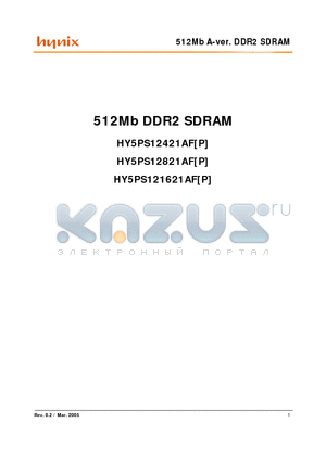 HY5PS12421AF-E3 datasheet - 512Mb DDR2 SDRAM