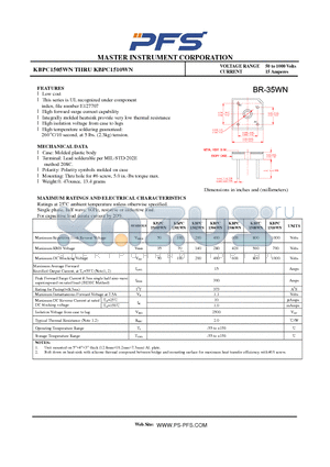 KBPC1504WN datasheet - High forward surge current capability