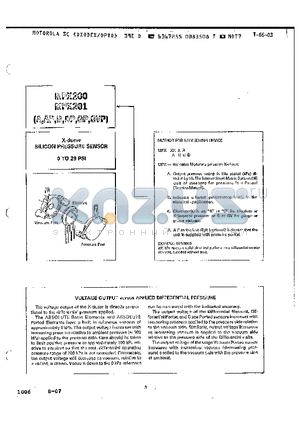 MPX200 datasheet - X-ducer SILICON PRESSURE SENSOR