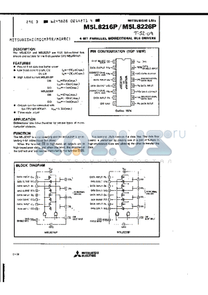 M5L8216P datasheet - 4-BIT PARALLEL BIDIRECTIONAL BUS DRIVERS