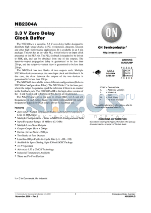 NB2304AC1HDR2G datasheet - 3.3 V Zero Delay Clock Buffer